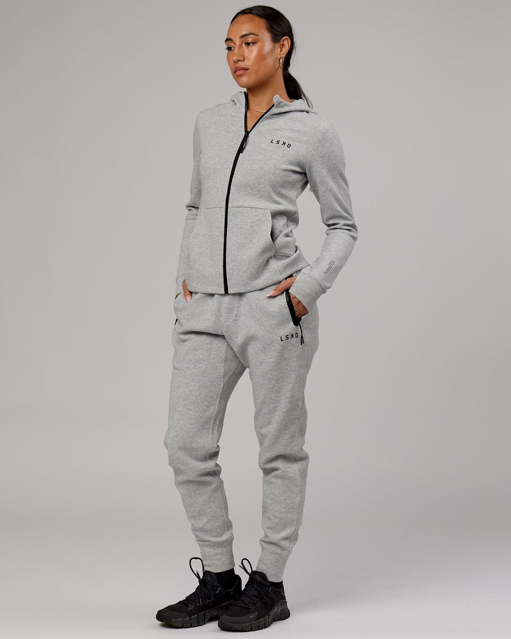 Lt Grey Marl LSKD Womens Athlete ForgedFleece Trackpant | BZ0342971