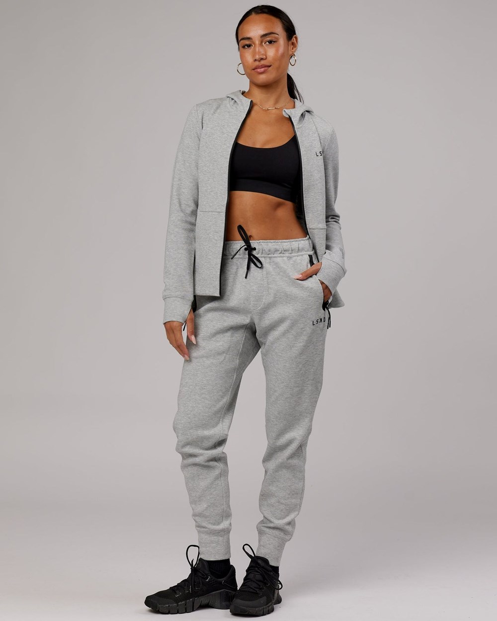 Lt Grey Marl LSKD Womens Athlete ForgedFleece Trackpant | BZ0342971