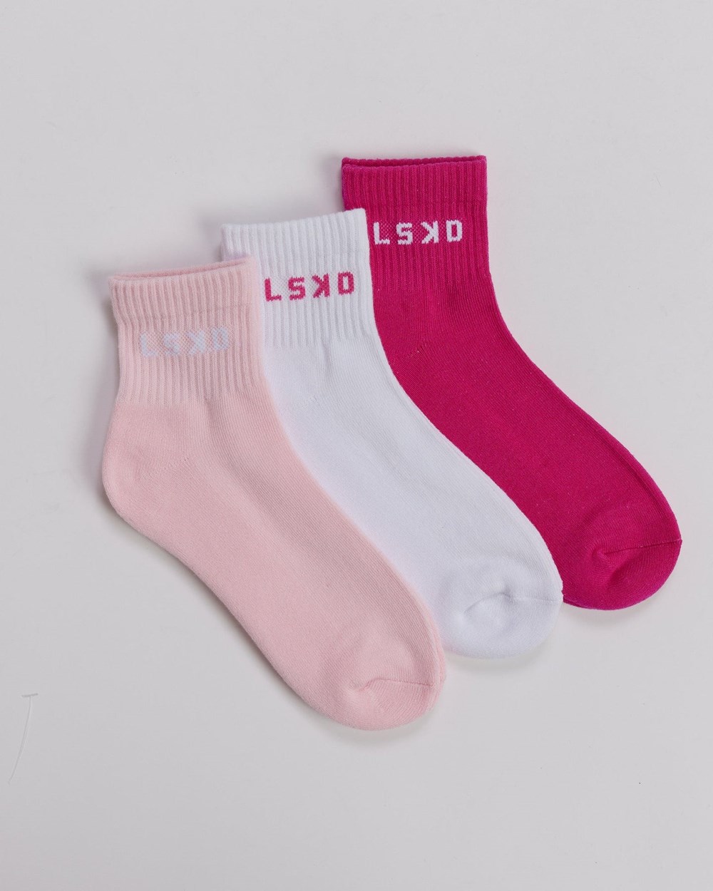 Multi Pink LSKD Daily Quarter Sock 3 Pack | TX2168904