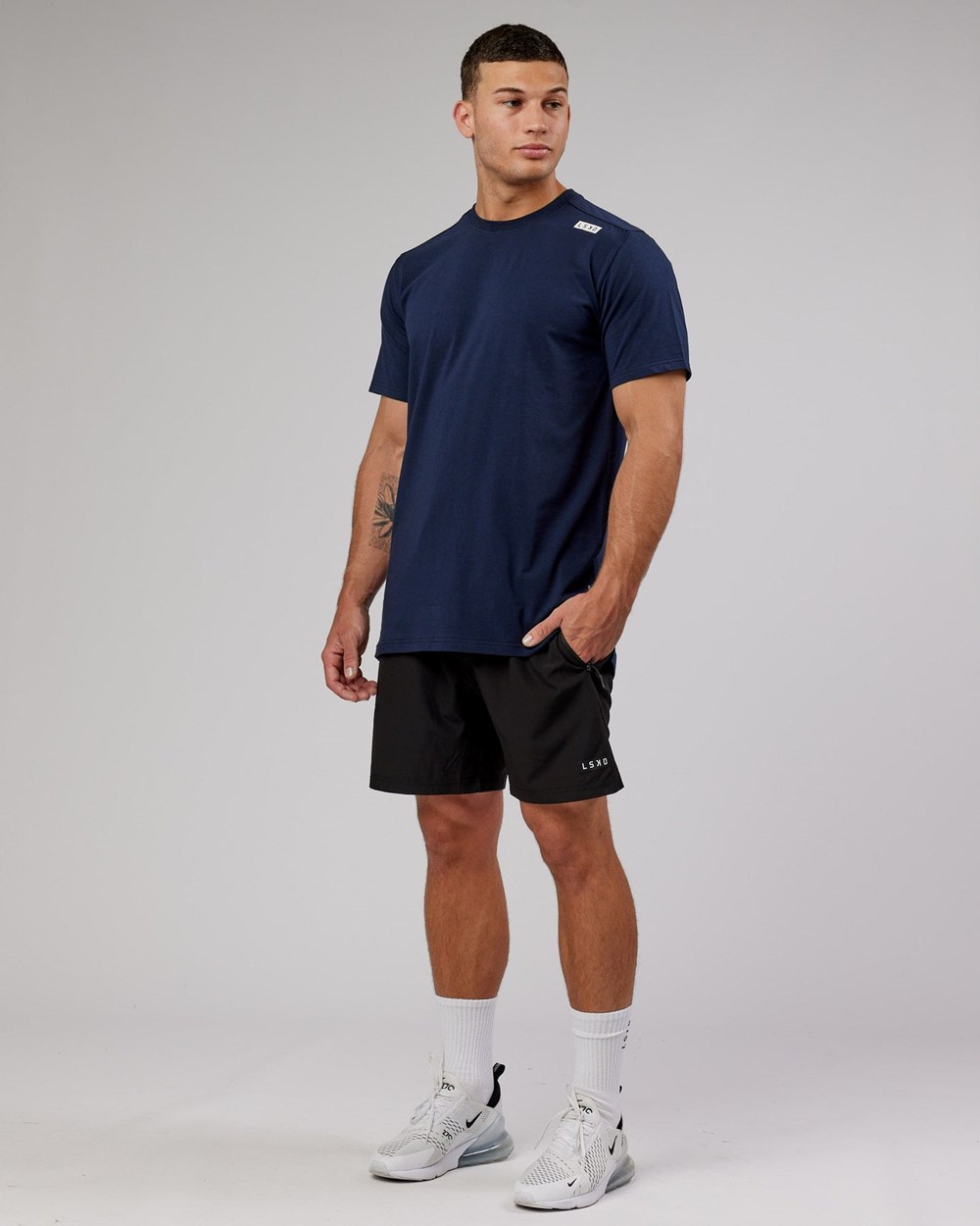 Navy LSKD Athlete FLXCotton Tee | WU6975081