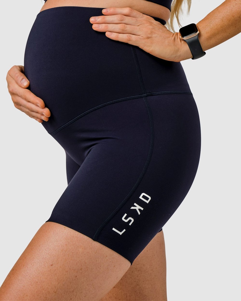 Navy LSKD Elixir Maternity Mid Length Bike Short | ZX3017659