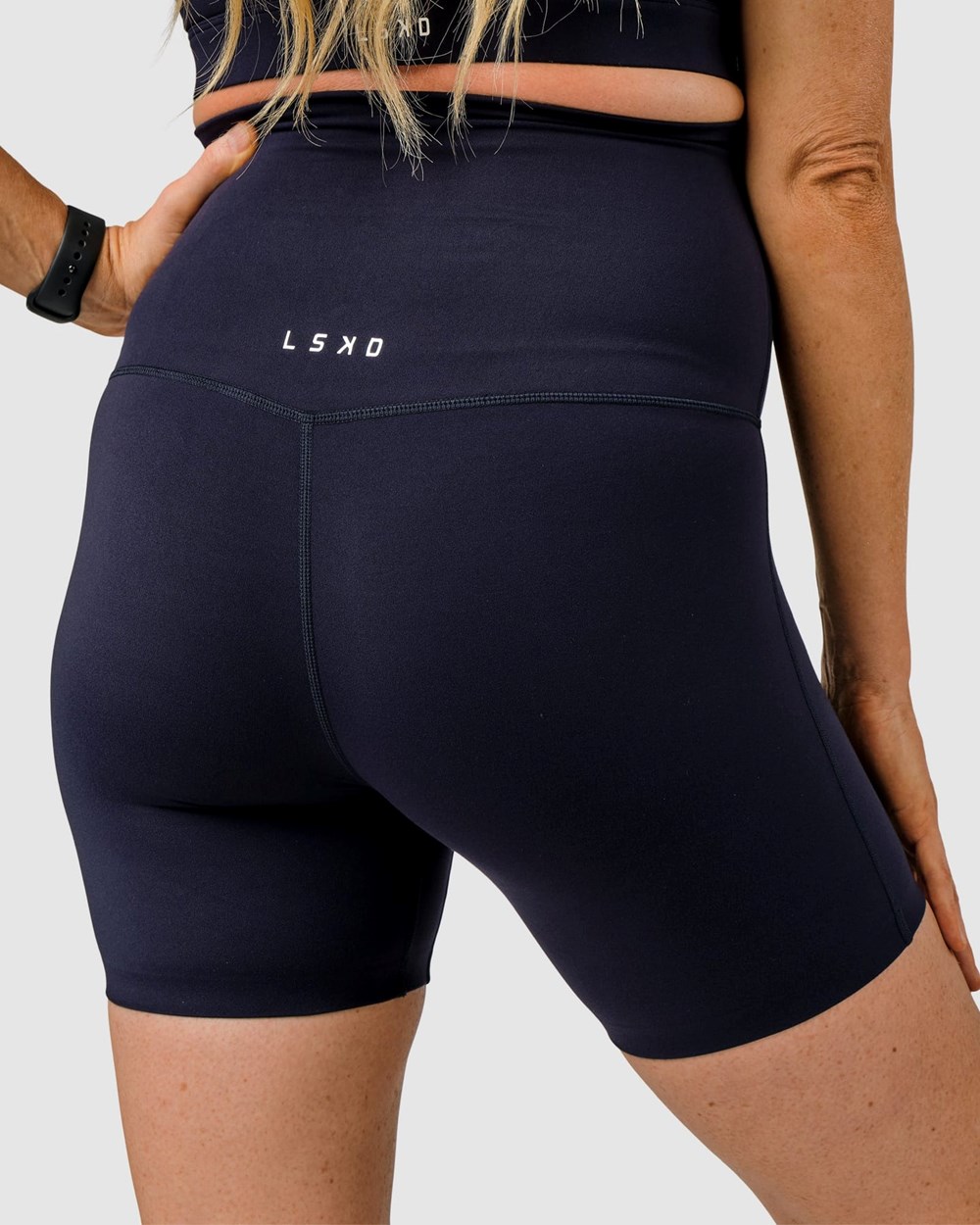 Navy LSKD Elixir Maternity Mid Length Bike Short | ZX3017659