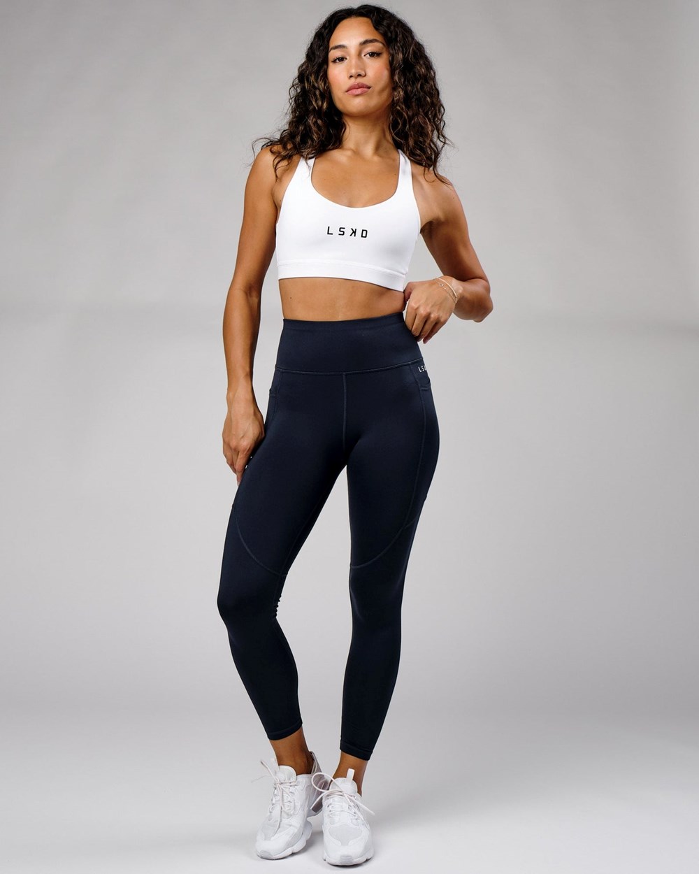 Navy LSKD Rep Full Length Legging Small Logo | SH8467931