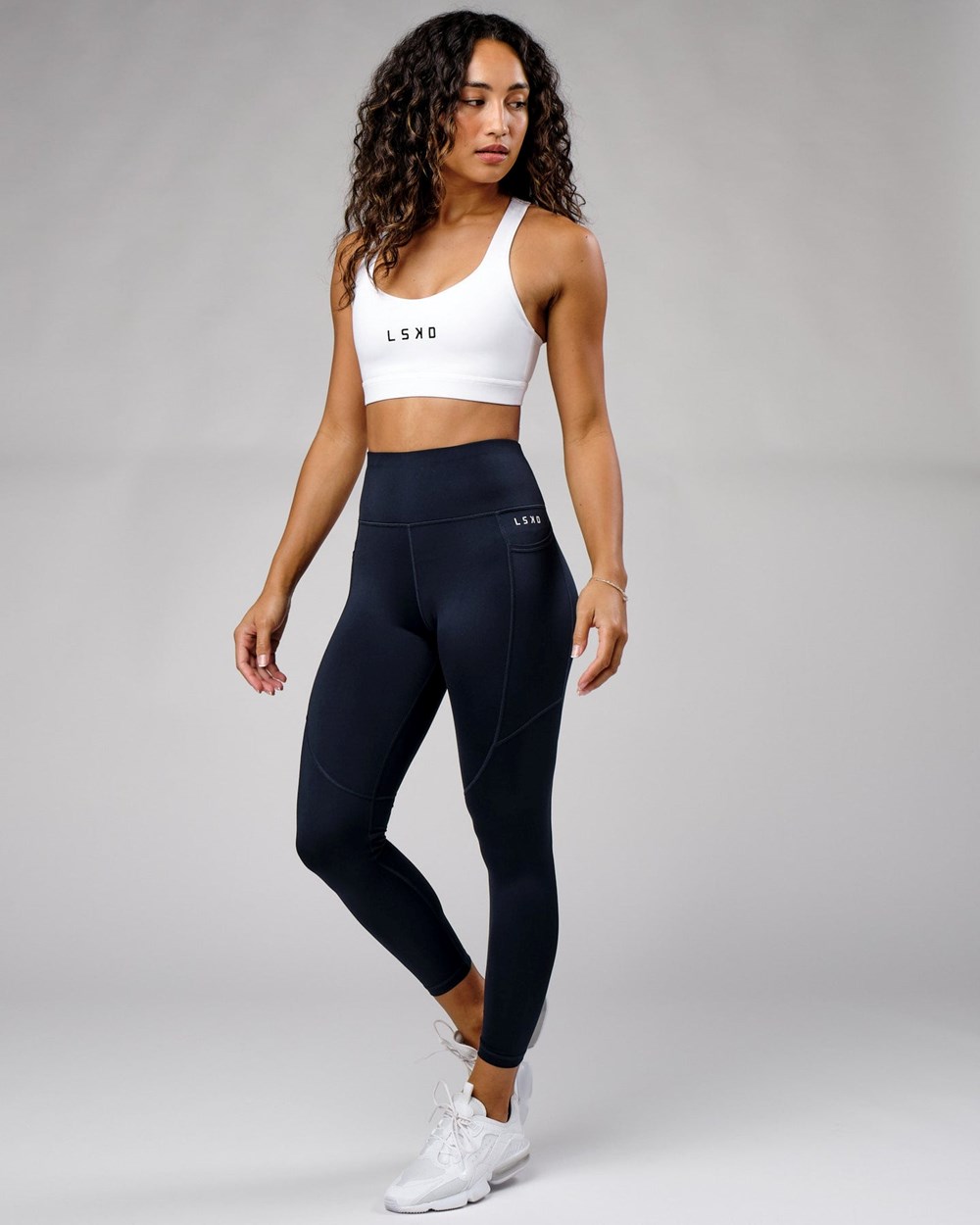 Navy LSKD Rep Full Length Legging Small Logo | SH8467931