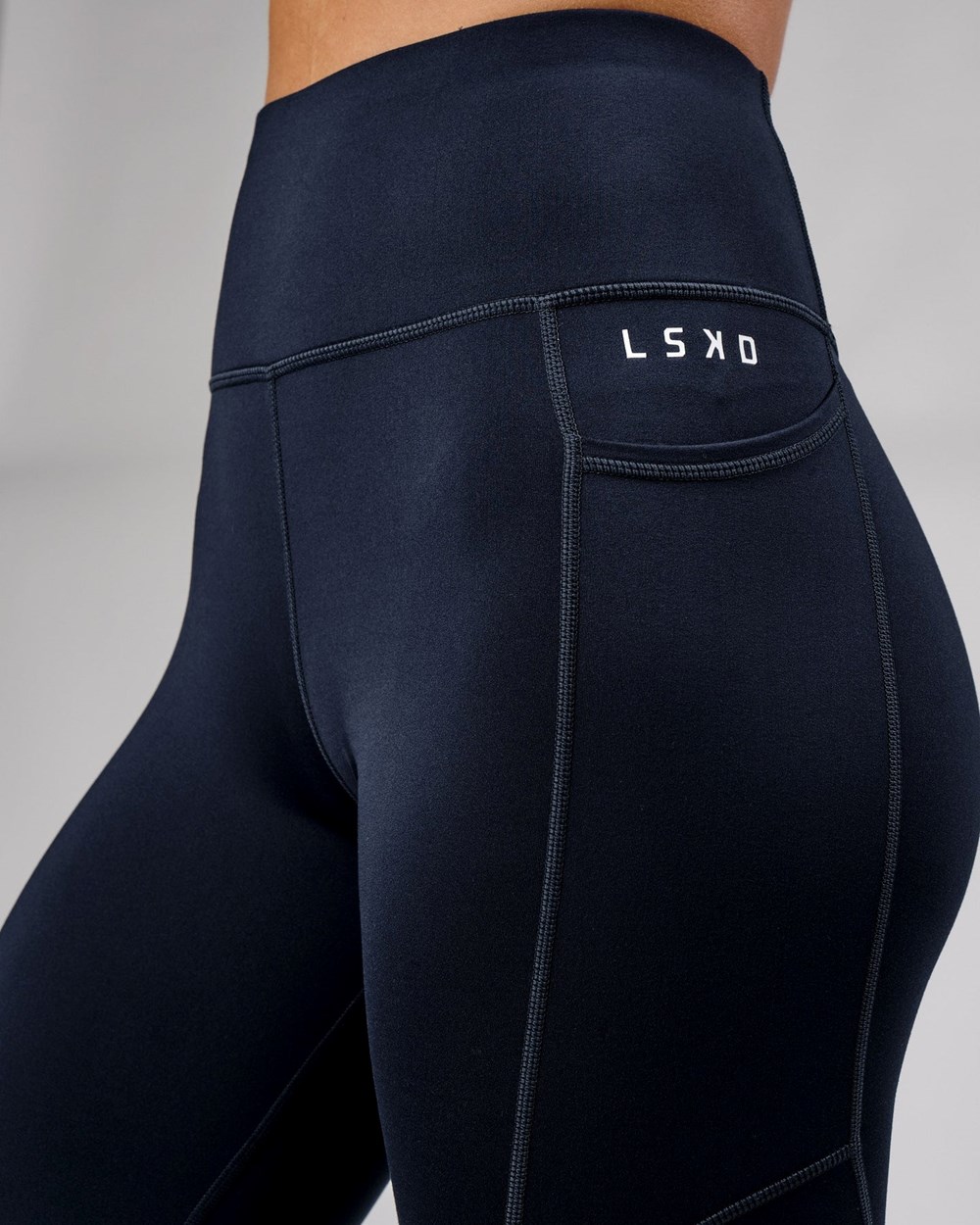 Navy LSKD Rep Full Length Legging Small Logo | SH8467931