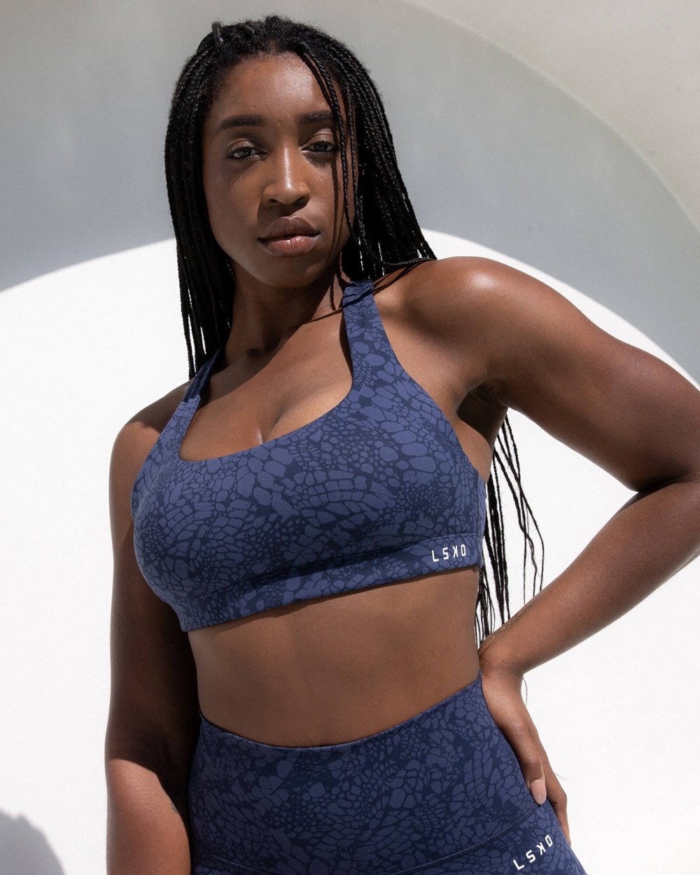 Navy Mamba LSKD Base Sports Bra | JC5619743