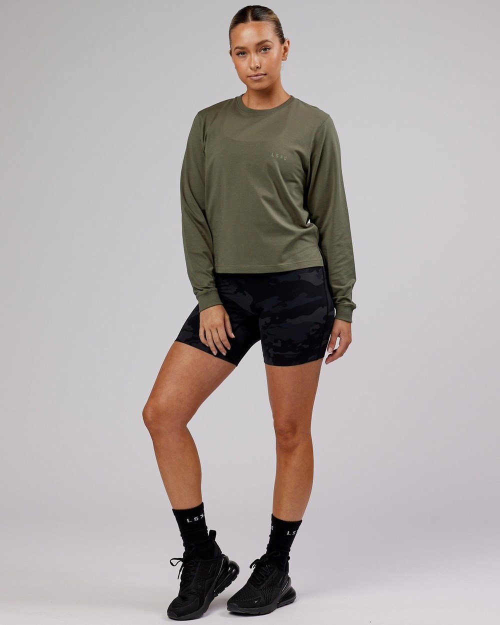 Olive Fade LSKD Deluxe PimaFLX LS Tee | TS1264389