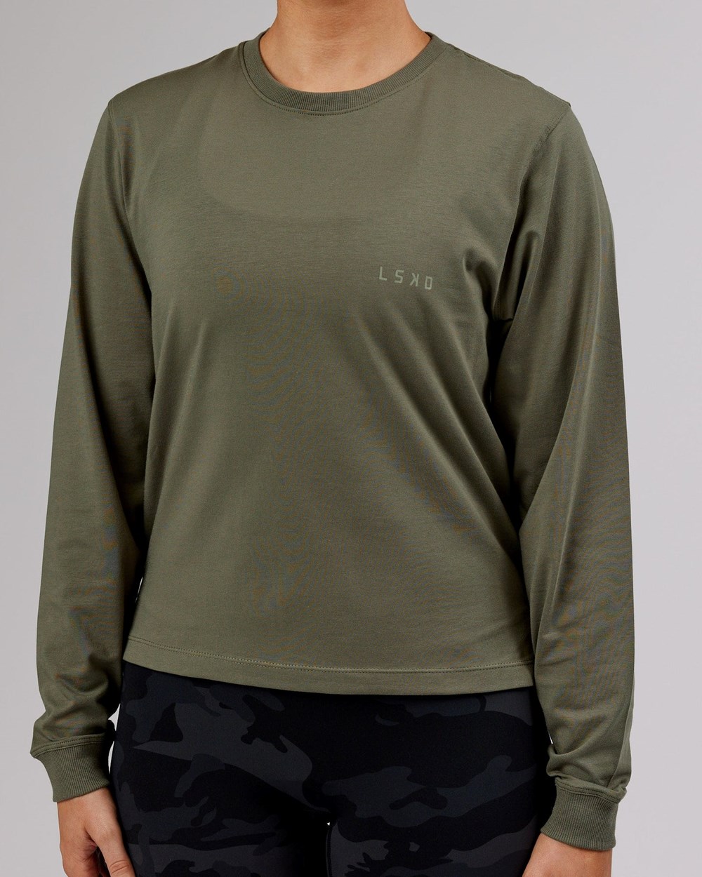 Olive Fade LSKD Deluxe PimaFLX LS Tee | TS1264389