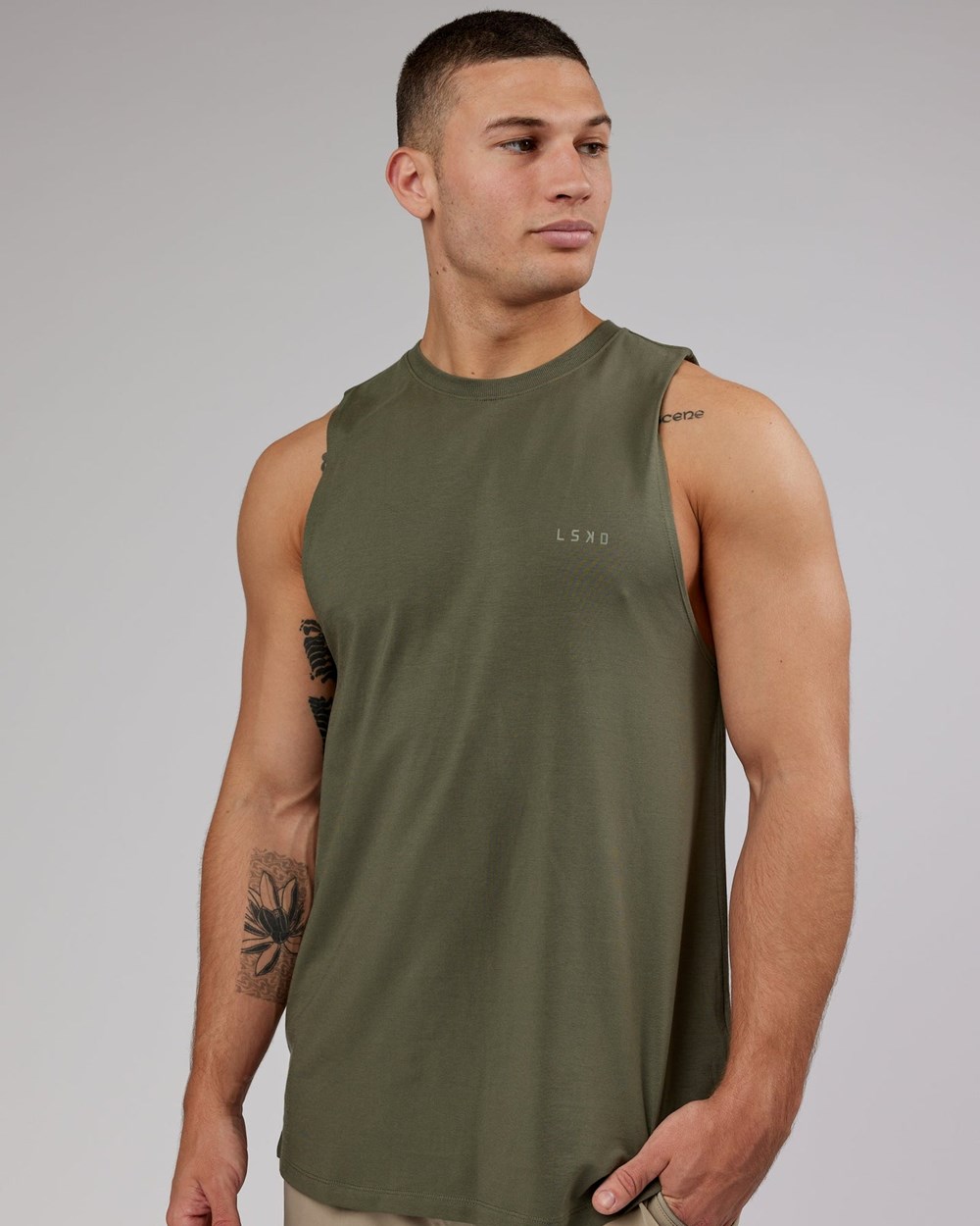 Olive Fade LSKD Deluxe PimaFLX Tank | DJ7246089