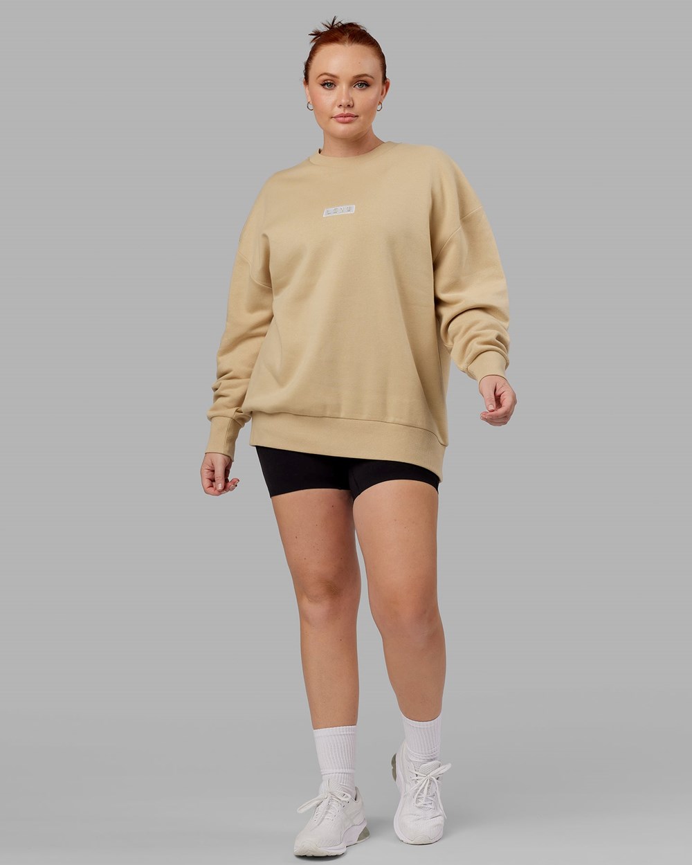 Pale Khaki LSKD Cornerstone Sweater Oversize | MJ3985421