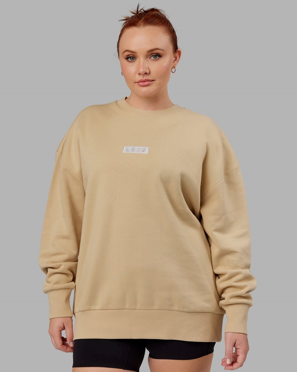 Pale Khaki LSKD Cornerstone Sweater Oversize | MJ3985421