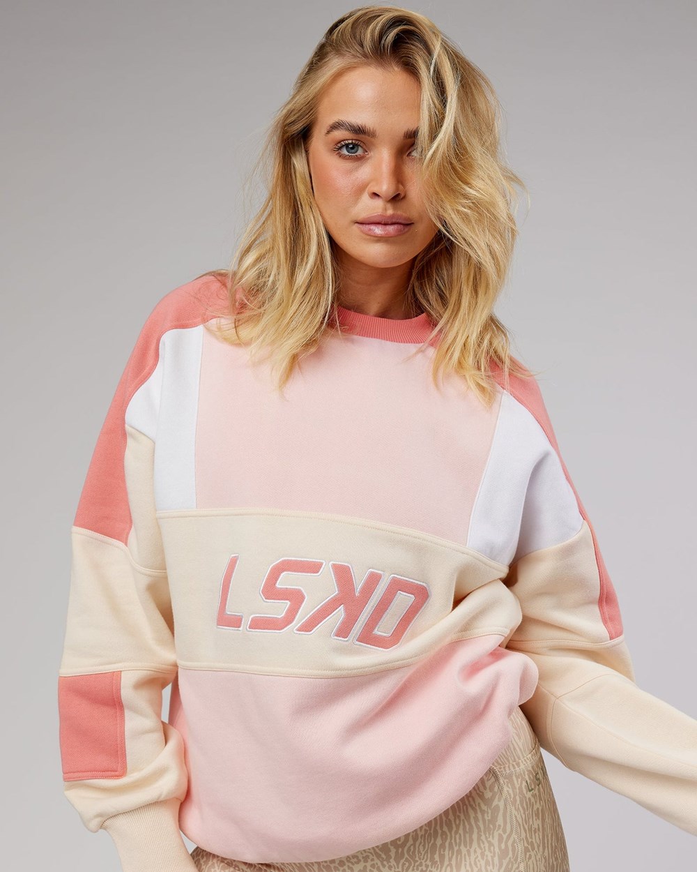 Peach Multi LSKD Slam Oversize Sweater | TQ9302457