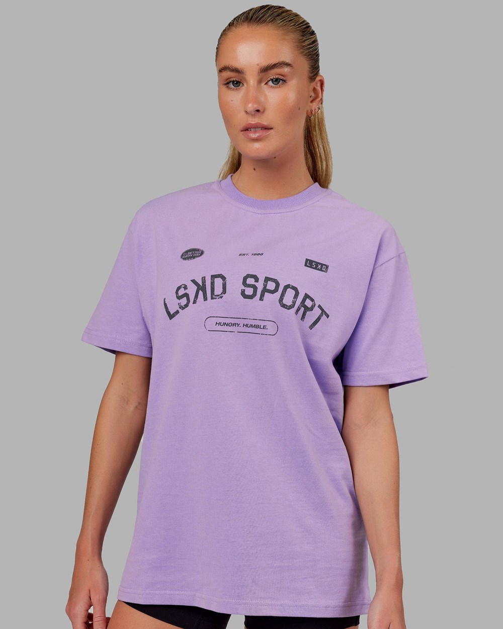 Peak Purple LSKD Free Throw Heavyweight Tee Oversize | CU6059273