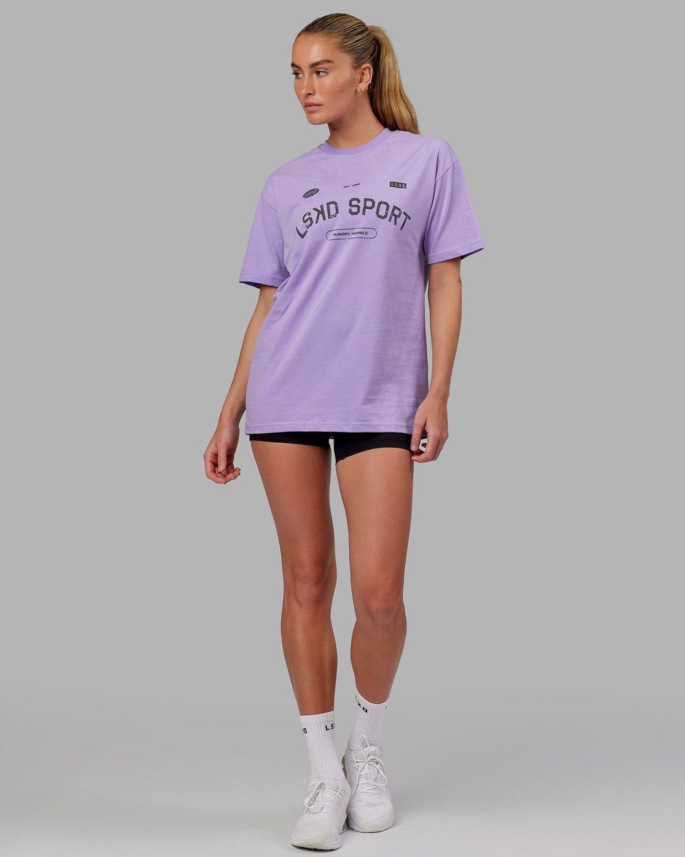 Peak Purple LSKD Free Throw Heavyweight Tee Oversize | CU6059273