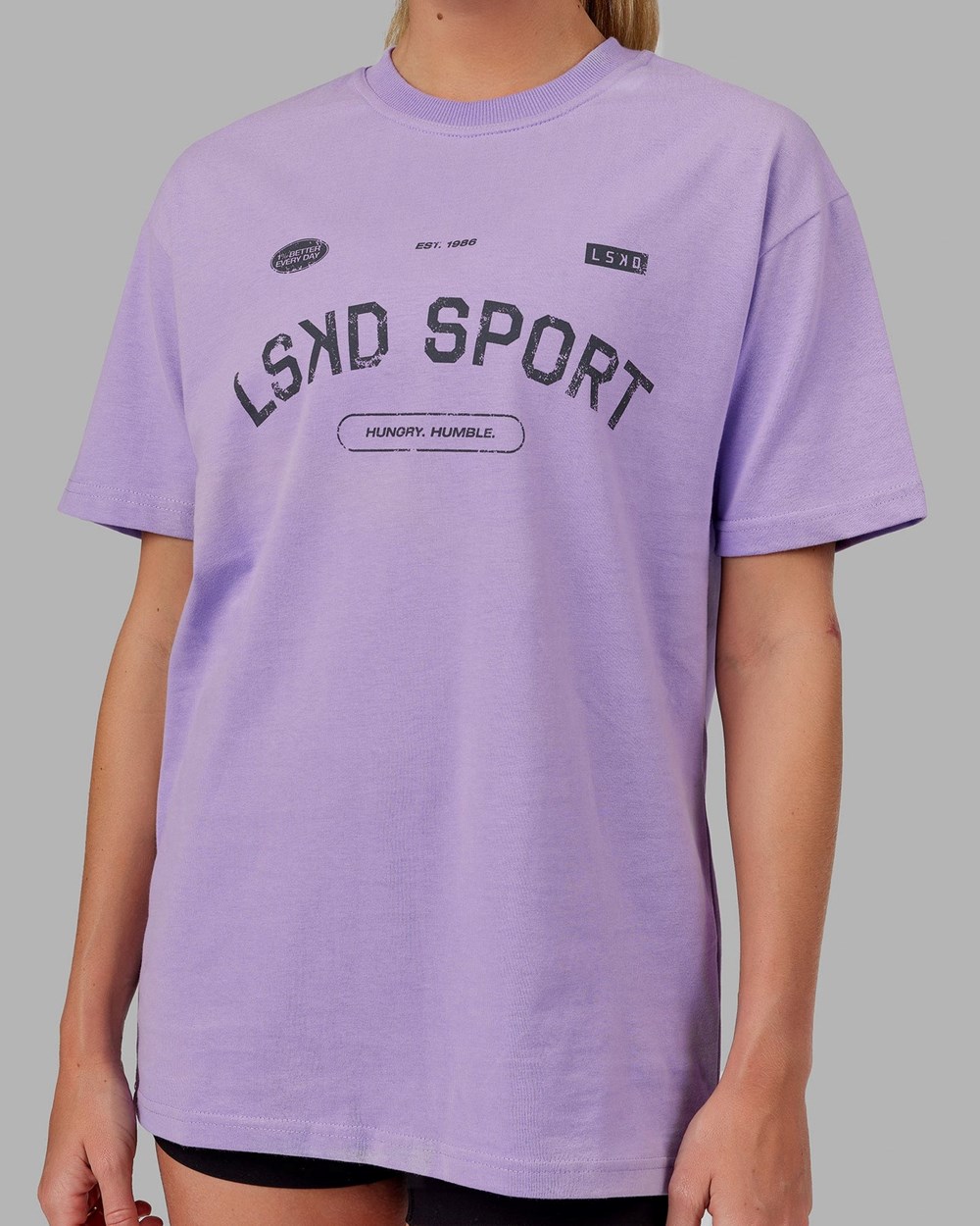 Peak Purple LSKD Free Throw Heavyweight Tee Oversize | CU6059273