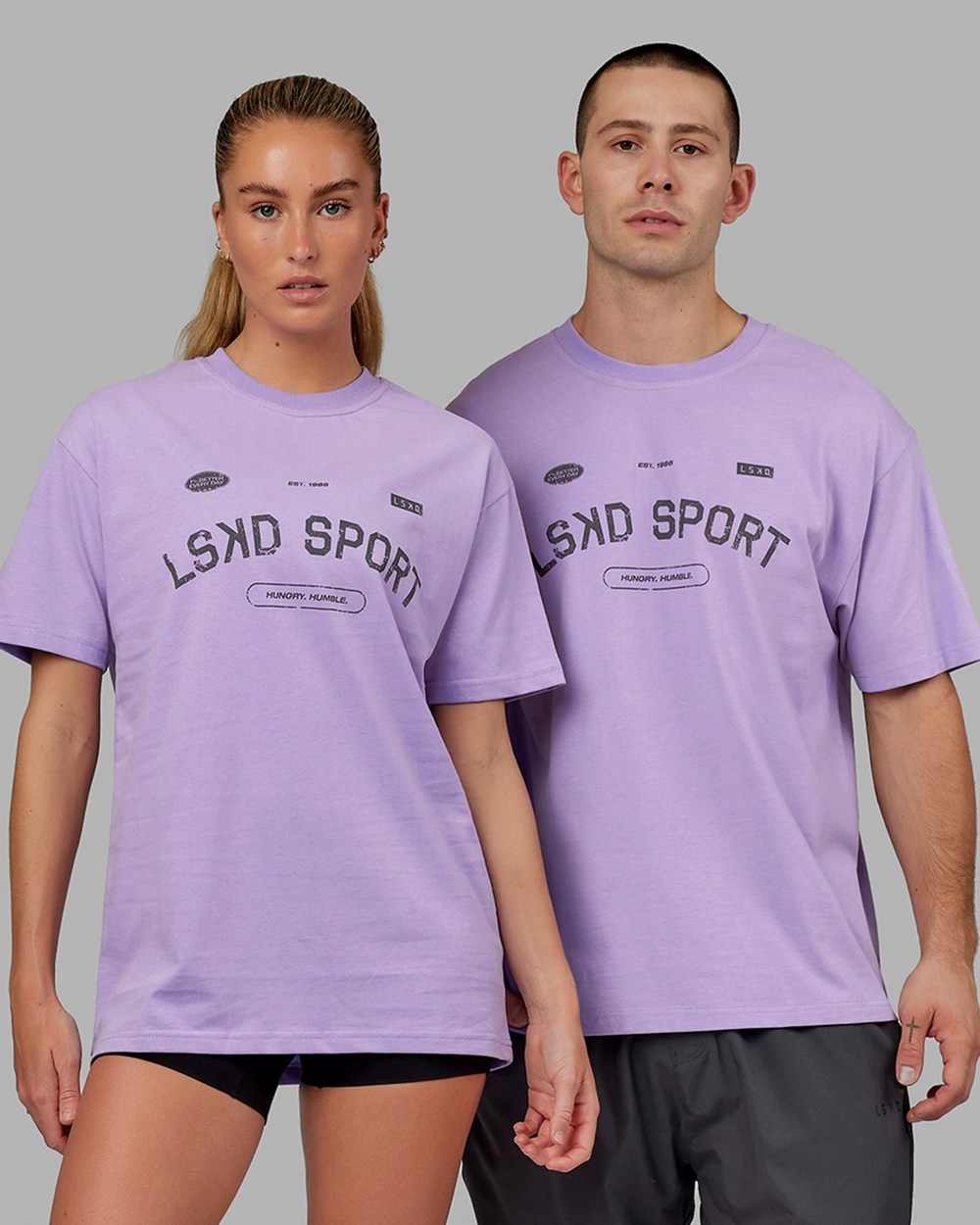 Peak Purple LSKD Free Throw Heavyweight Tee Oversize | CU6059273