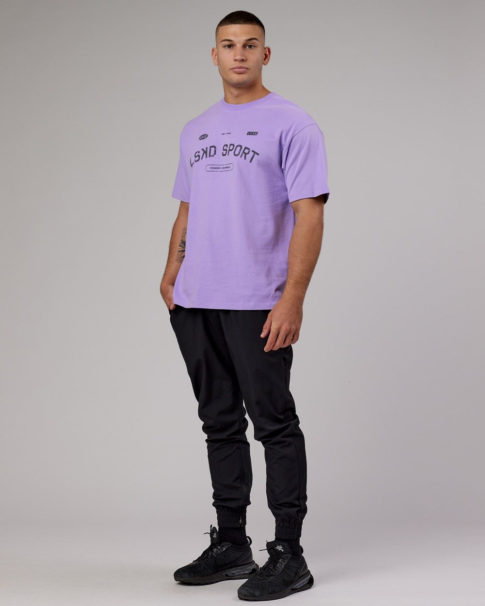 Peak Purple LSKD Free Throw Heavyweight Tee Oversize | GI0871345