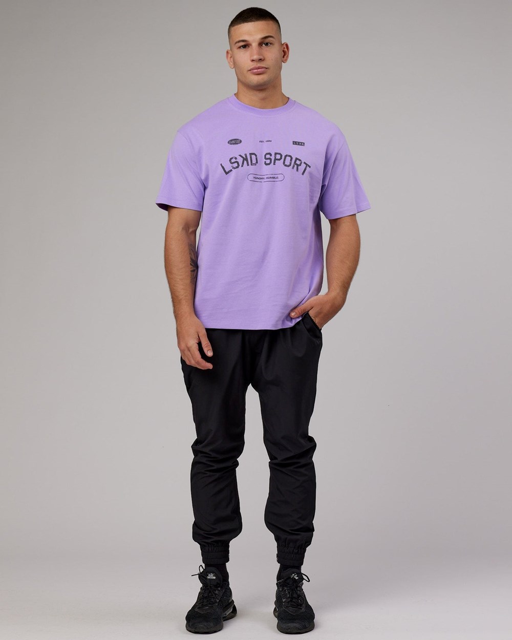 Peak Purple LSKD Free Throw Heavyweight Tee Oversize | GI0871345