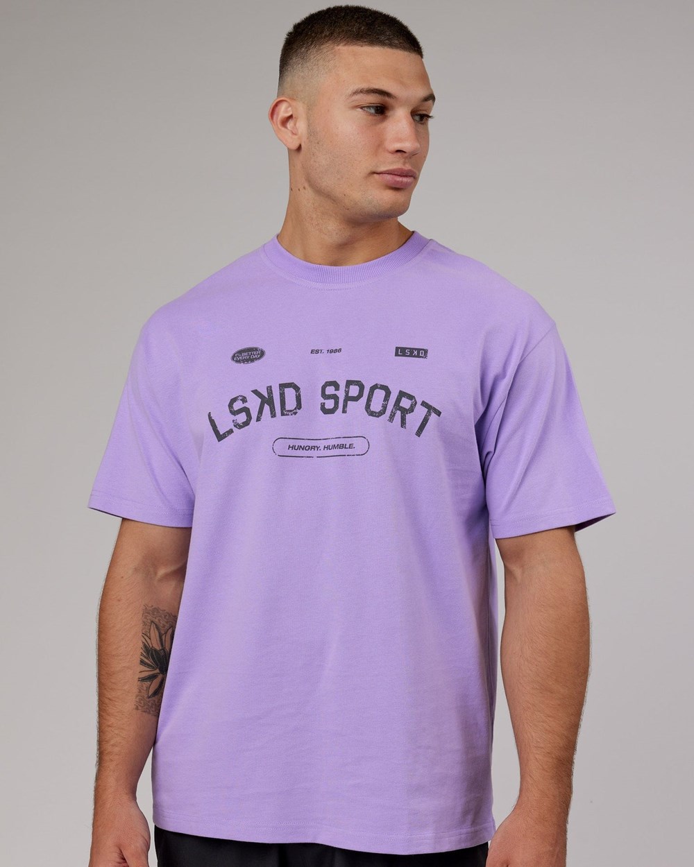 Peak Purple LSKD Free Throw Heavyweight Tee Oversize | GI0871345