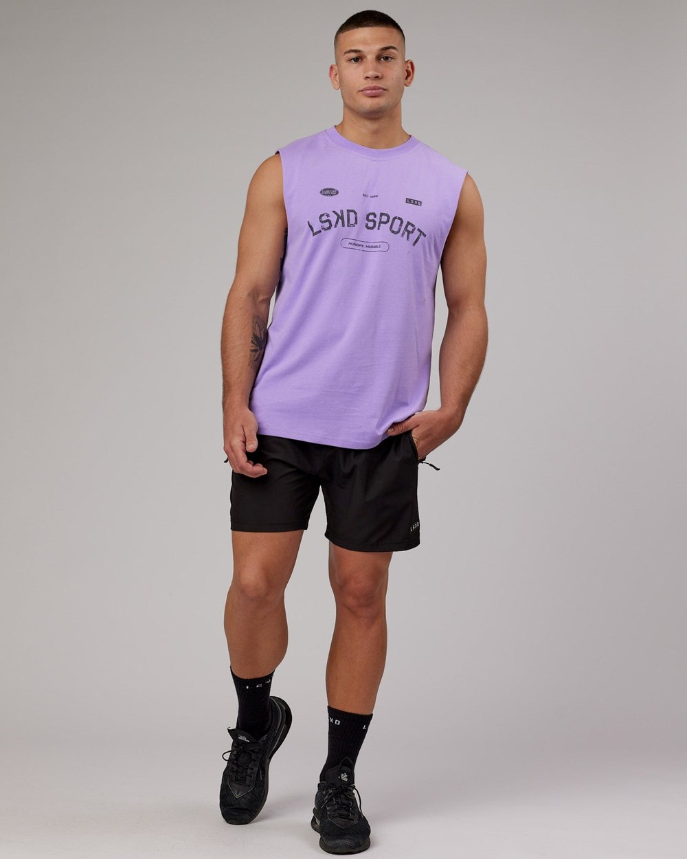 Peak Purple LSKD Free Throw Heavyweight Tank Oversize | XQ3157069