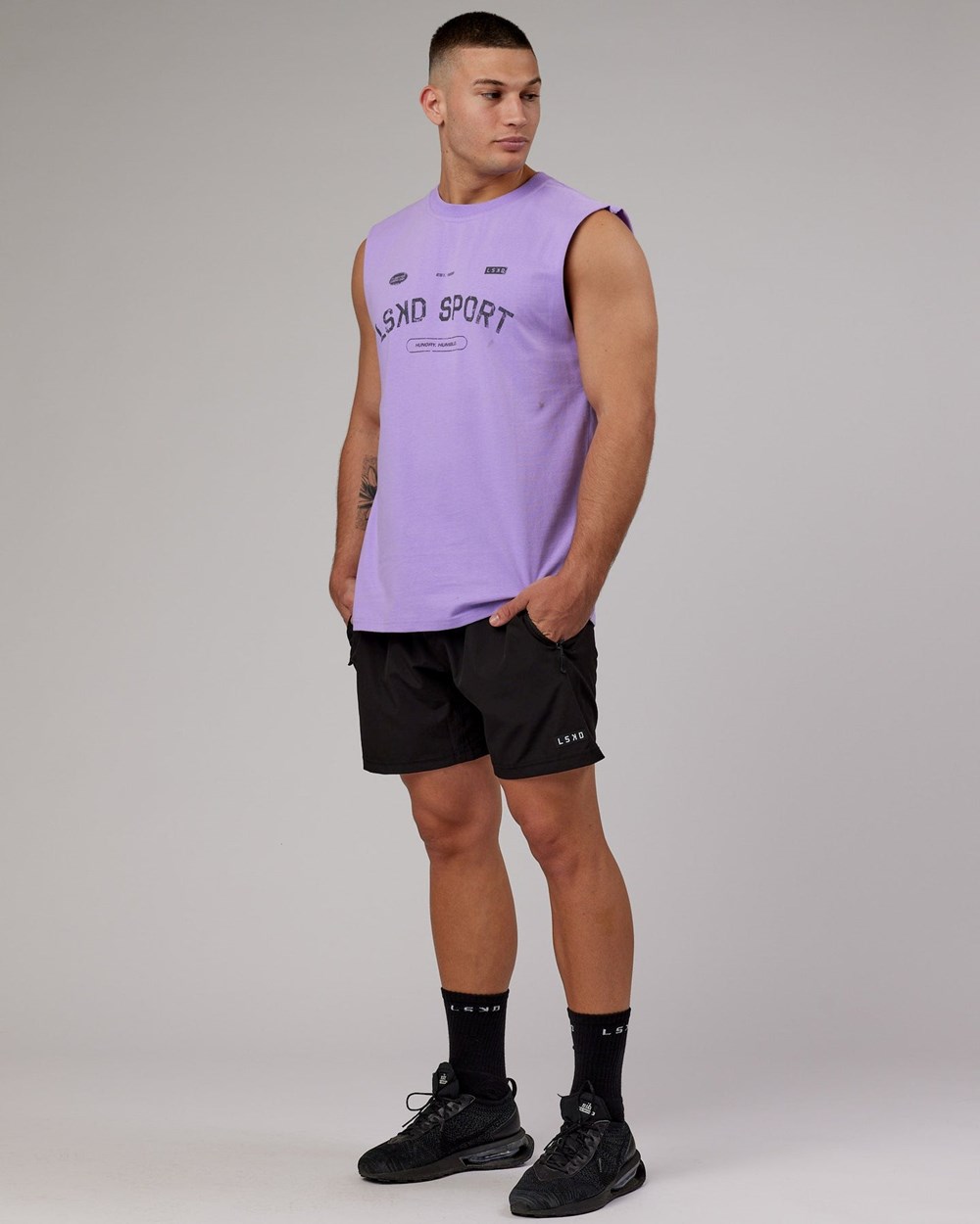 Peak Purple LSKD Free Throw Heavyweight Tank Oversize | XQ3157069