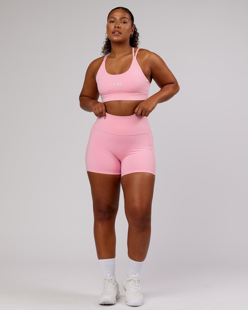 Pink Frosting LSKD Bridge Sports Bra | XQ9704163