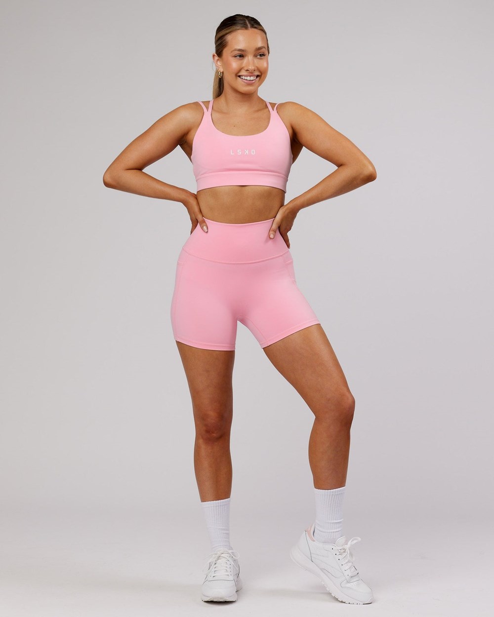 Pink Frosting LSKD Bridge Sports Bra | XQ9704163