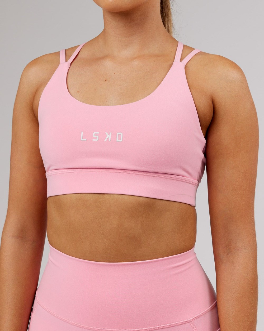 Pink Frosting LSKD Bridge Sports Bra | XQ9704163