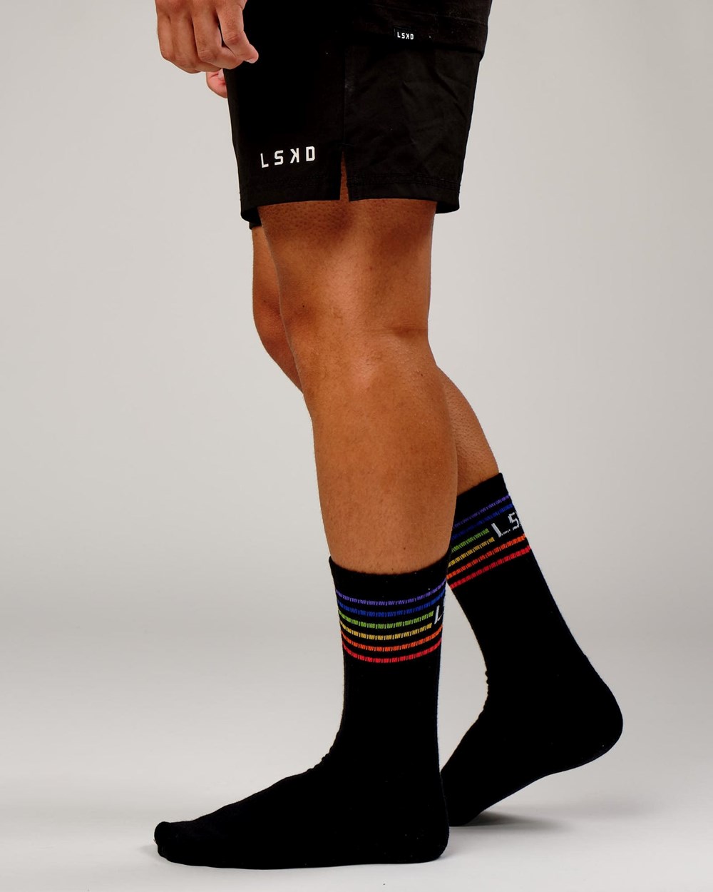 Pride / Black LSKD Pride Crew Sock | XU0647238