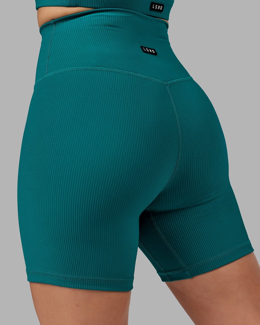 Sea Green LSKD Strike Ribbed Mid-Length Bike Short | BG0524167