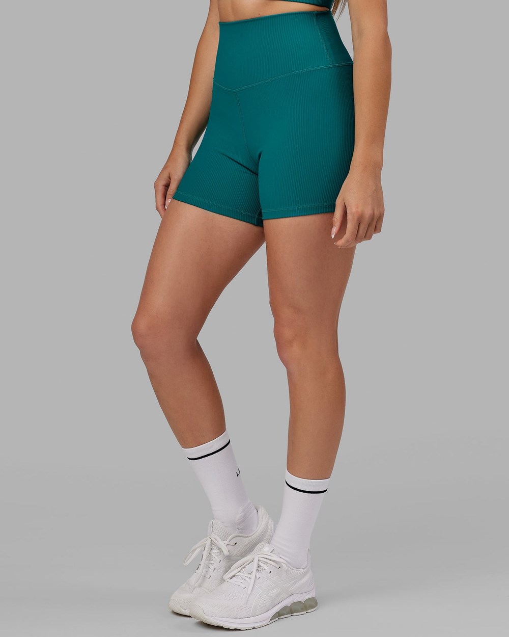 Sea Green LSKD Strike Ribbed X-Length Bike Short | RJ6359824