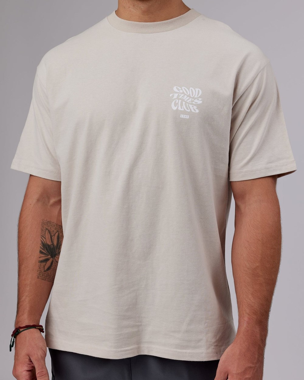 Shale Beige / White LSKD Good Times Heavyweight Tee Oversize | CX0254961