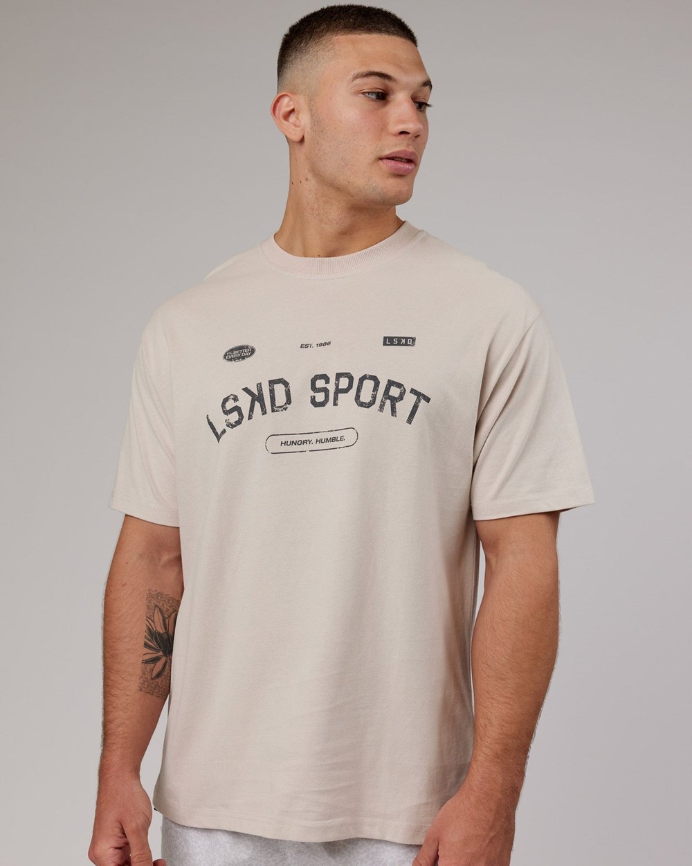 Shale Biege LSKD Free Throw Heavyweight Tee Oversize | HA3147256