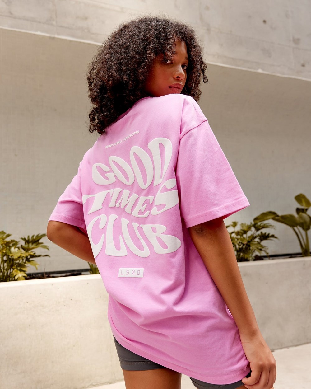 Spark Pink LSKD Good Times Heavyweight Tee Oversize | JV7352410