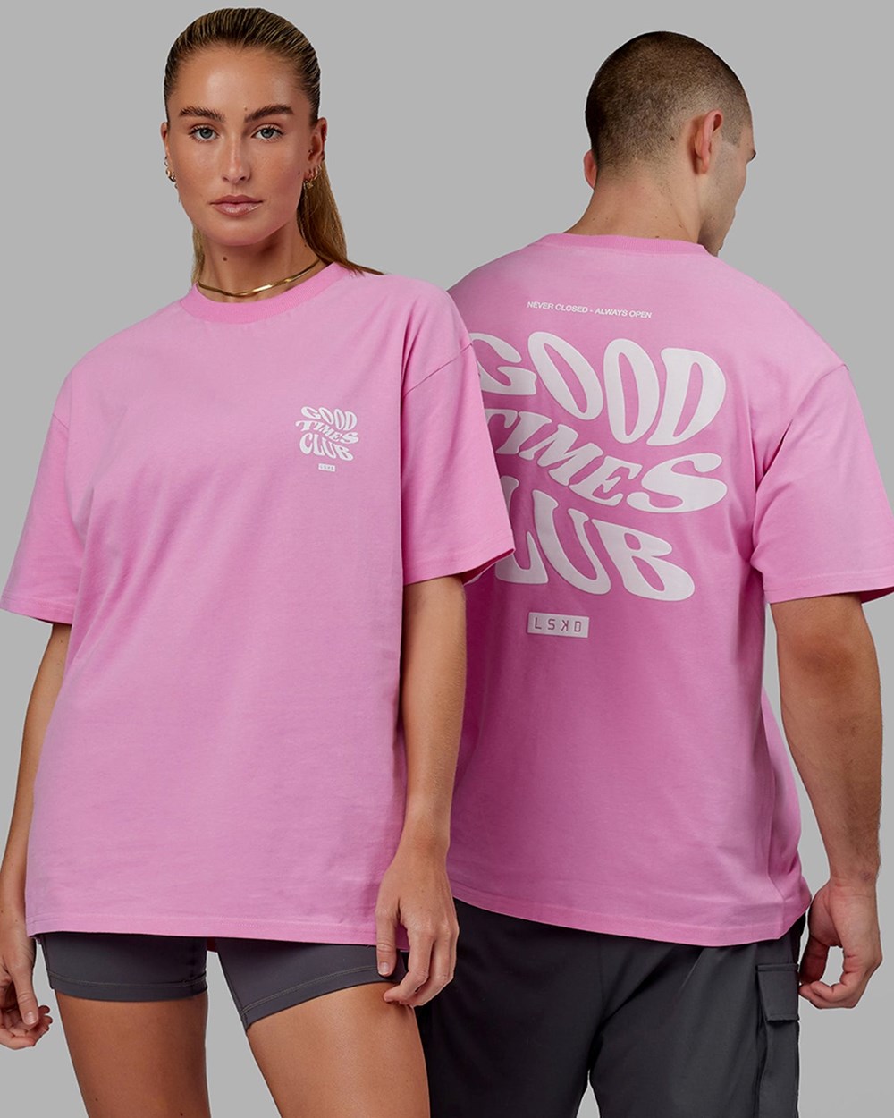 Spark Pink LSKD Good Times Heavyweight Tee Oversize | JV7352410