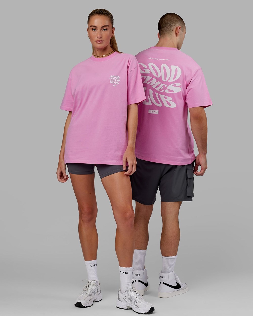 Spark Pink LSKD Good Times Heavyweight Tee Oversize | UO2830714