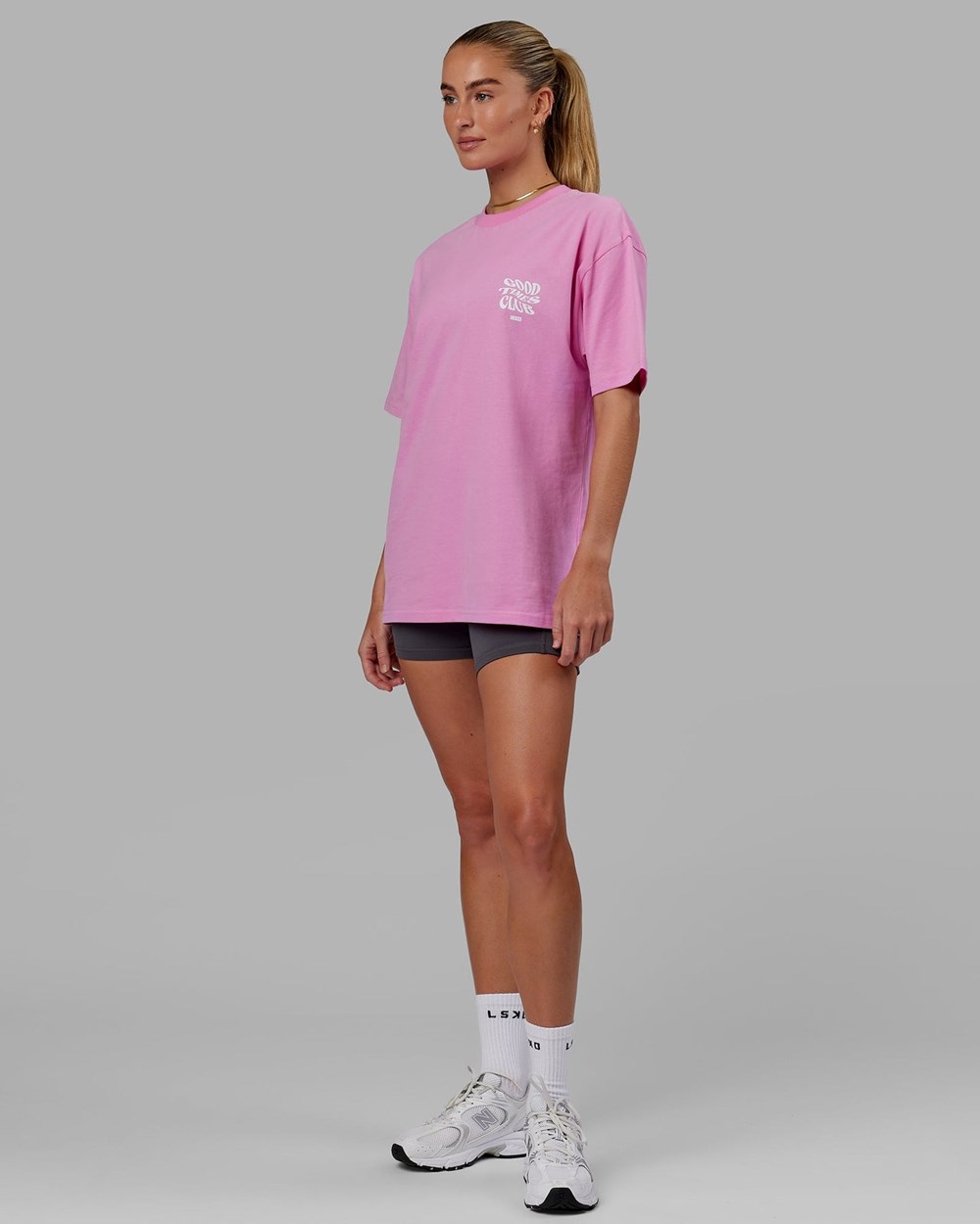 Spark Pink LSKD Good Times Heavyweight Tee Oversize | UO2830714