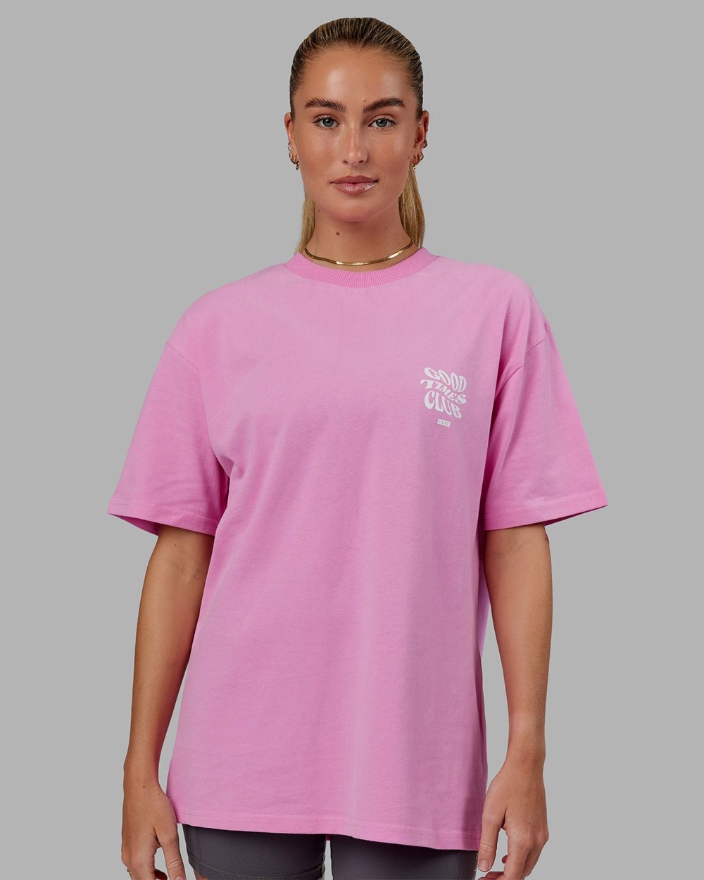 Spark Pink LSKD Good Times Heavyweight Tee Oversize | UO2830714