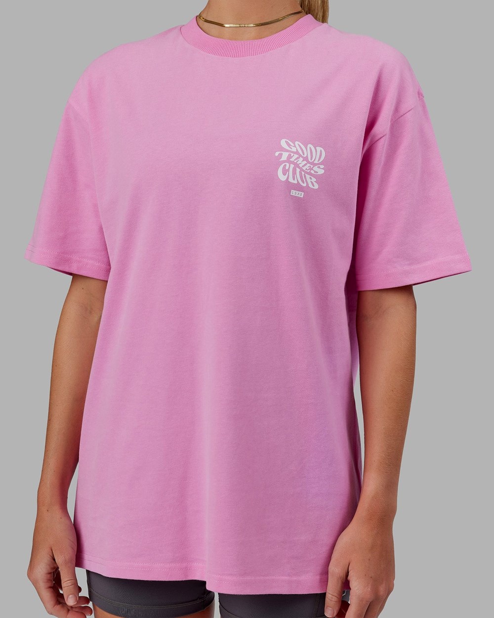 Spark Pink LSKD Good Times Heavyweight Tee Oversize | UO2830714