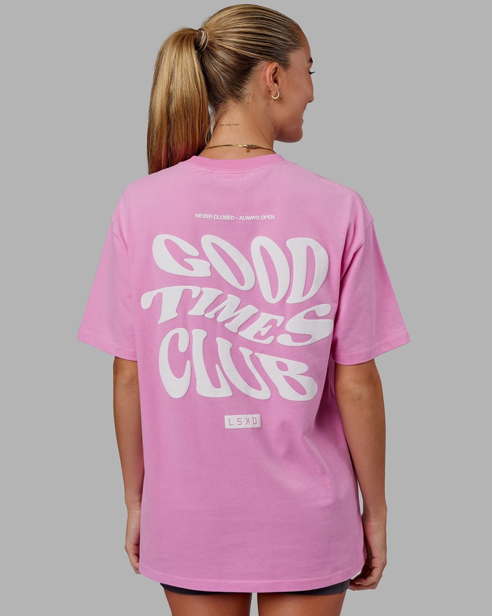 Spark Pink LSKD Good Times Heavyweight Tee Oversize | UO2830714