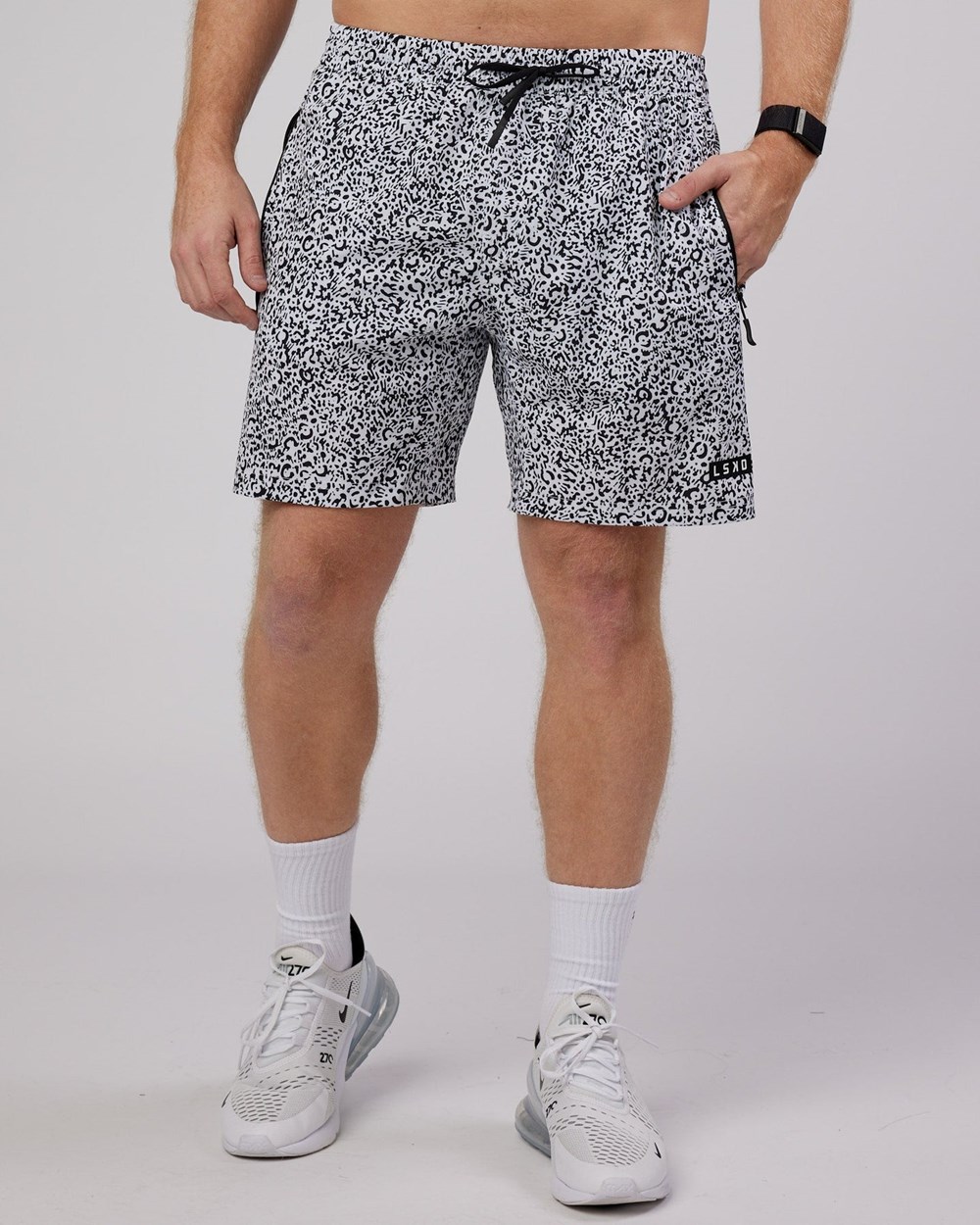 Spotty White / Black LSKD Rep 7\'\' Performance Short | NQ1964872