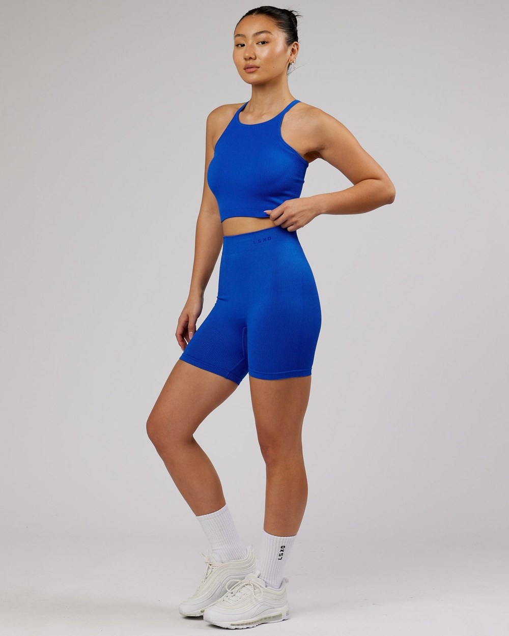 Strong Blue LSKD Minimal Seamless Rib Bike Short | TO6428371