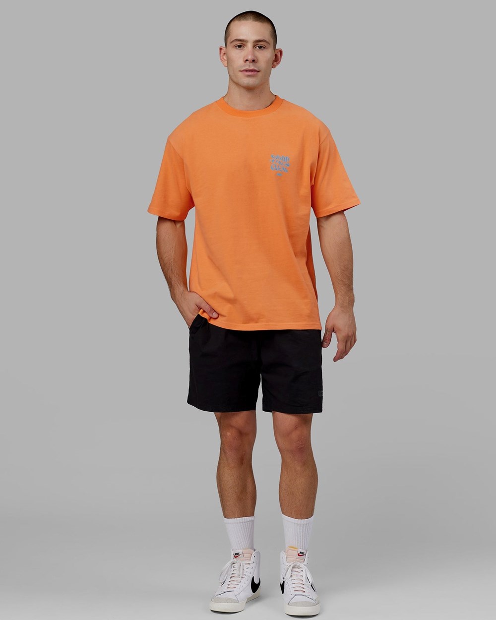 Tangerine / Blue LSKD Good Times Heavyweight Tee Oversize | AO6458713