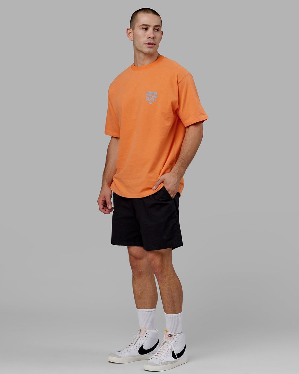 Tangerine / Blue LSKD Good Times Heavyweight Tee Oversize | AO6458713