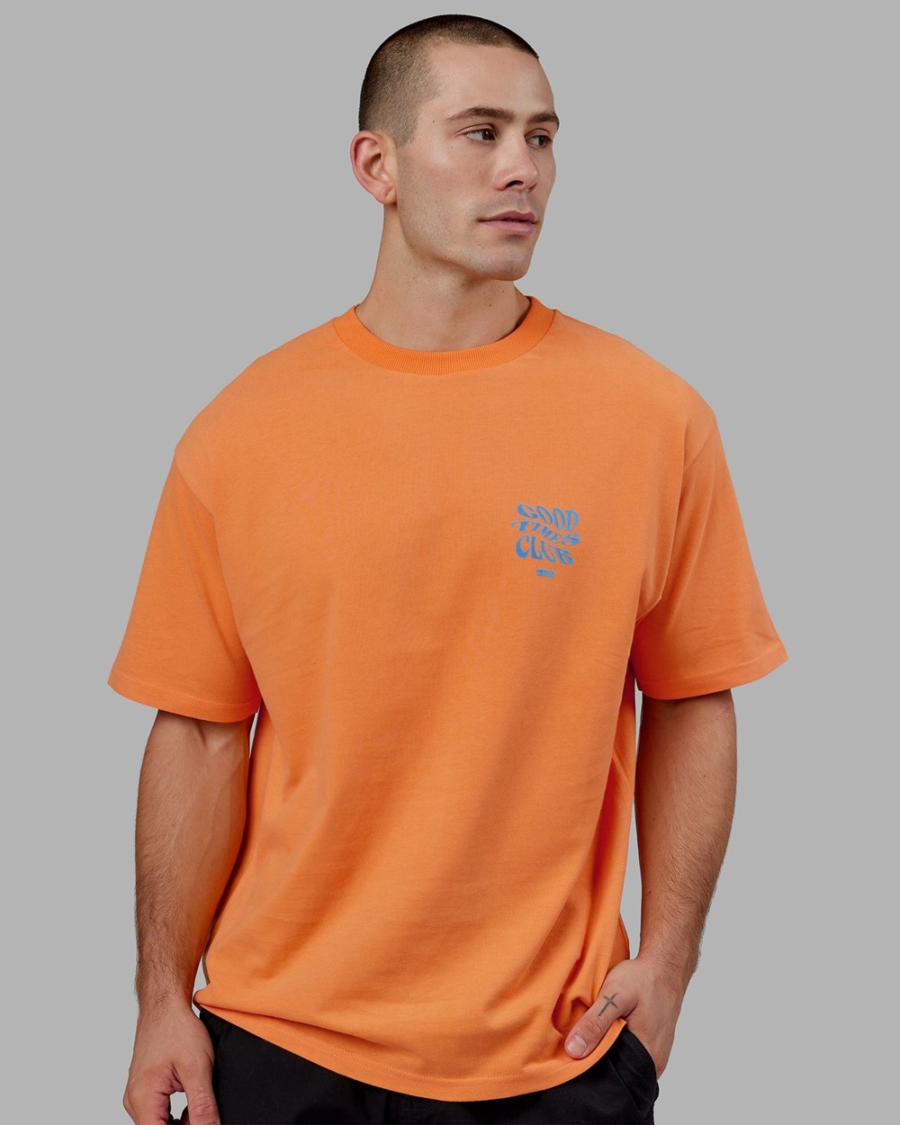 Tangerine / Blue LSKD Good Times Heavyweight Tee Oversize | AO6458713