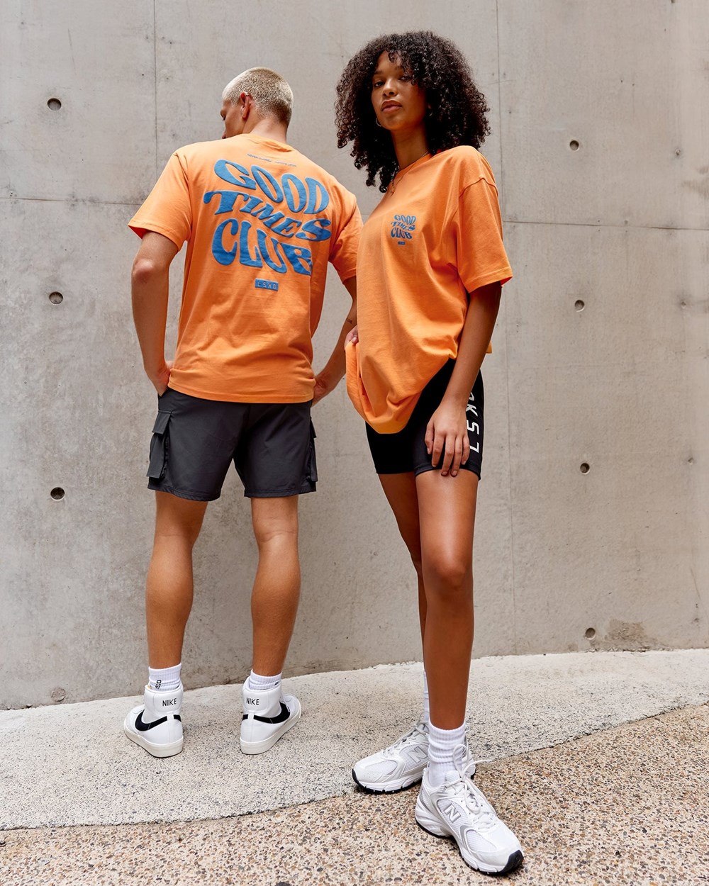 Tangerine / Blue LSKD Good Times Heavyweight Tee Oversize | JA8239451