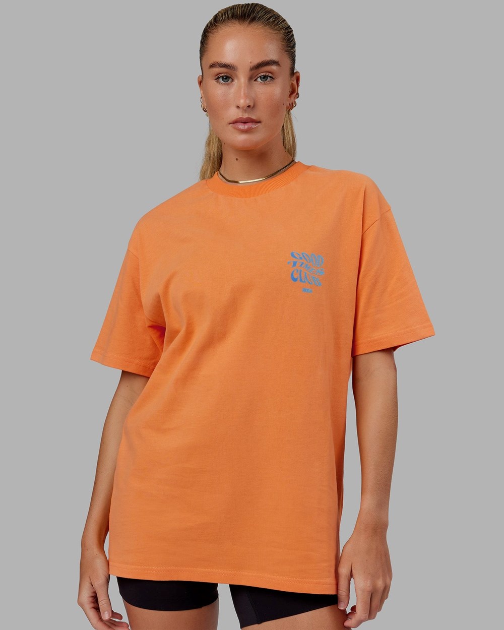 Tangerine / Blue LSKD Good Times Heavyweight Tee Oversize | JA8239451