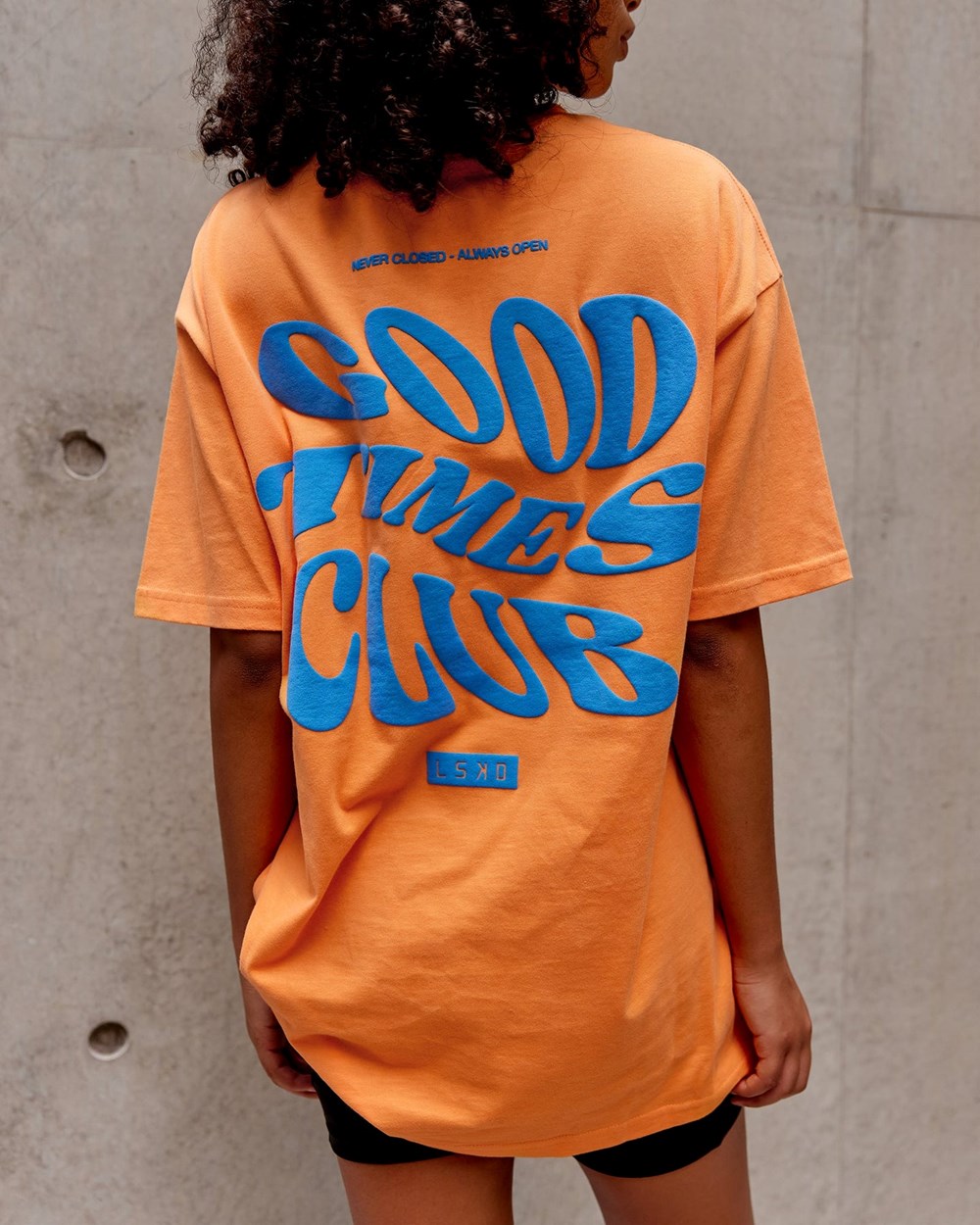 Tangerine / Blue LSKD Good Times Heavyweight Tee Oversize | JA8239451