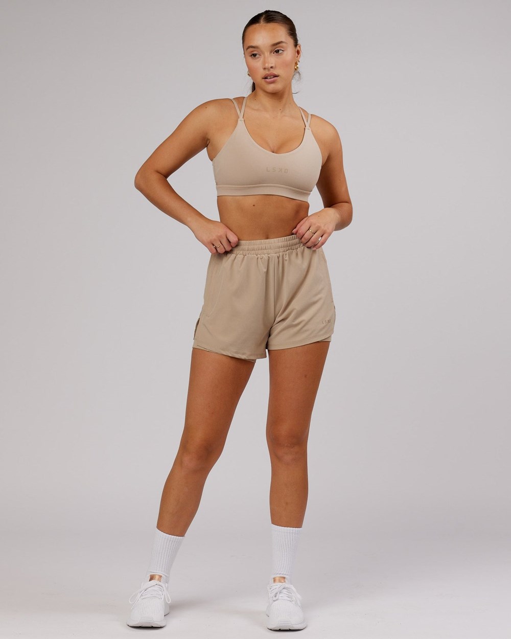 Taupe LSKD Movement Sports Bra | BJ6098524