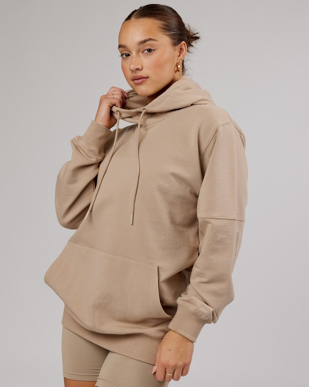 Taupe LSKD Perimeter FLXFleece Hoodie | ZF1790832